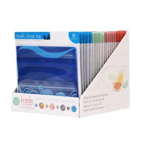 6PK Reusable Storage Bags *4 Colors*