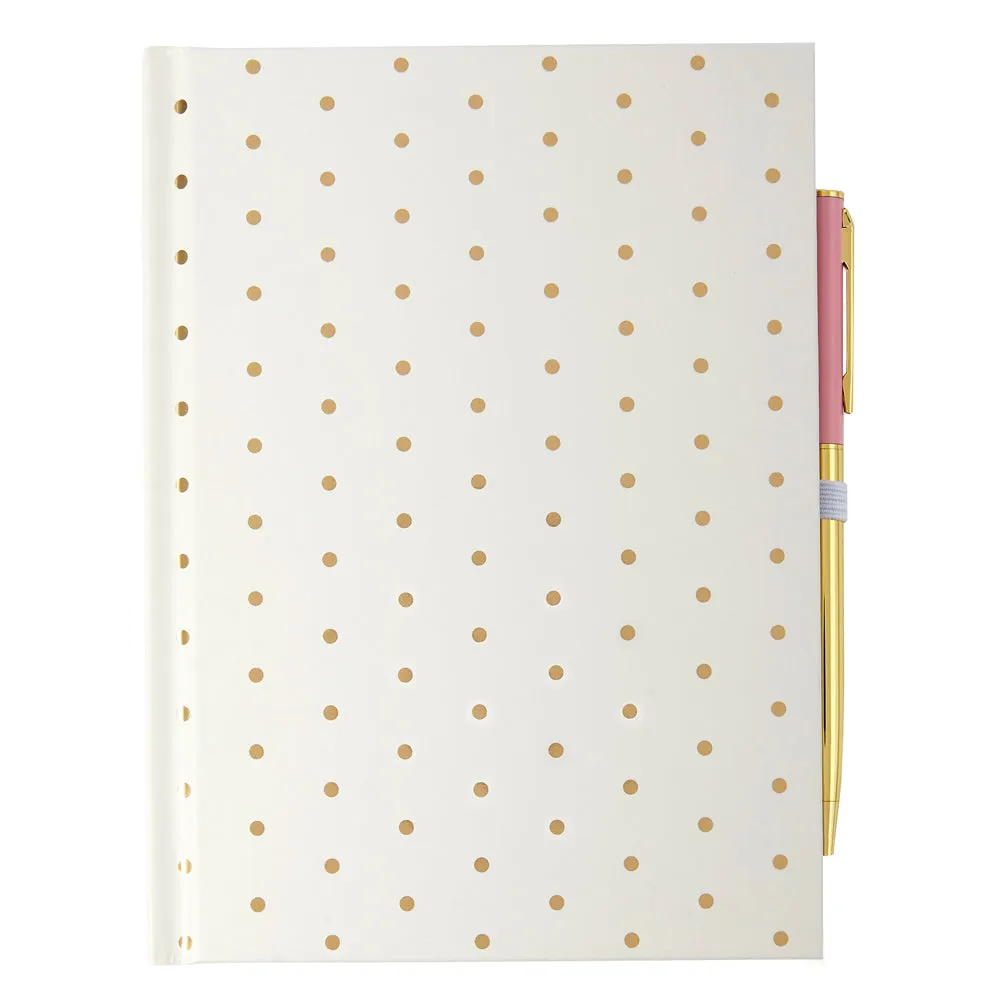 Accessorize London Girl's Gold Foil Spot Notebook Set Of 2