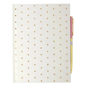 Accessorize London Girl's Gold Foil Spot Notebook Set Of 2