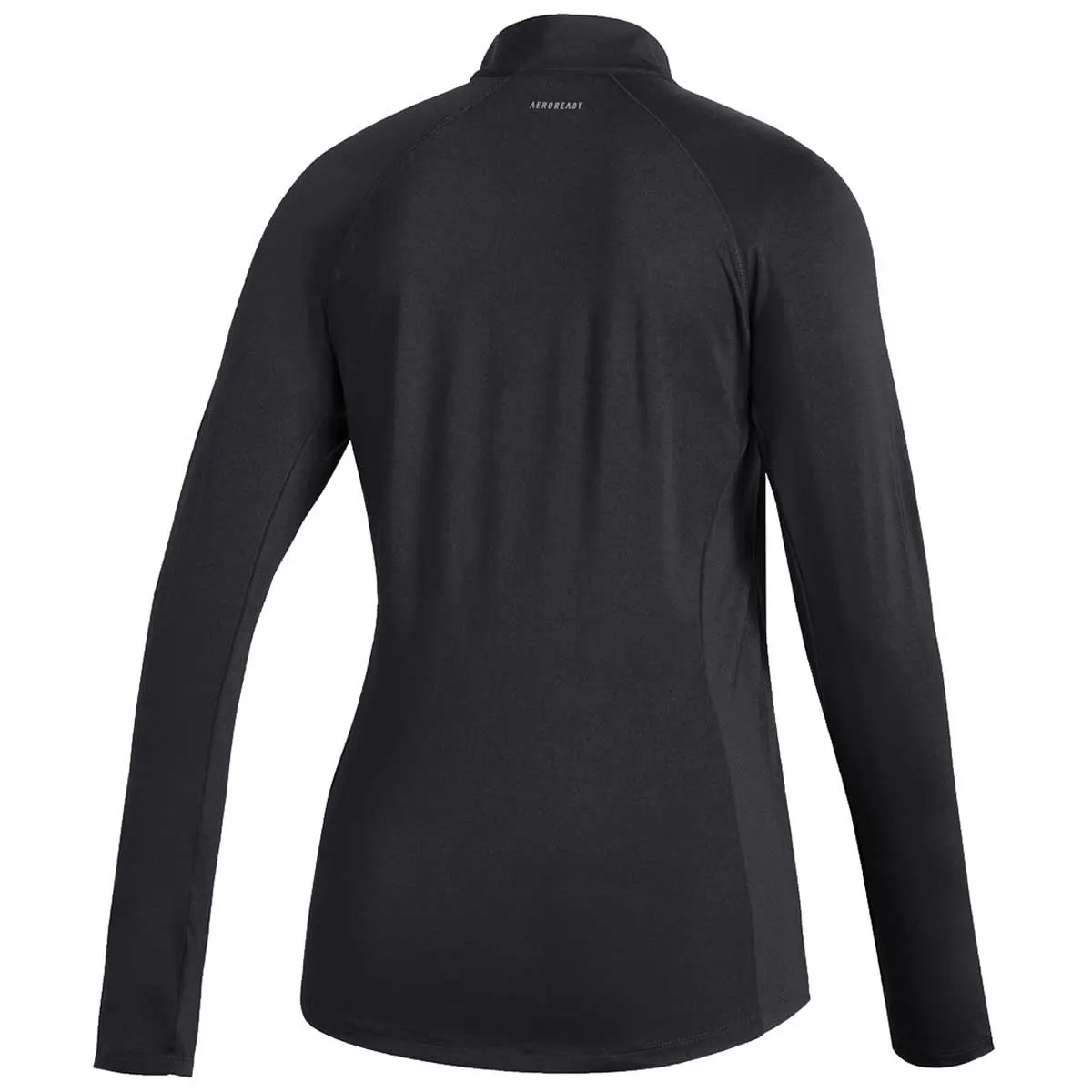 adidas Women's Black Aeroready Printed Long Sleeve Polo