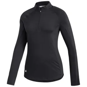 adidas Women's Black Aeroready Printed Long Sleeve Polo