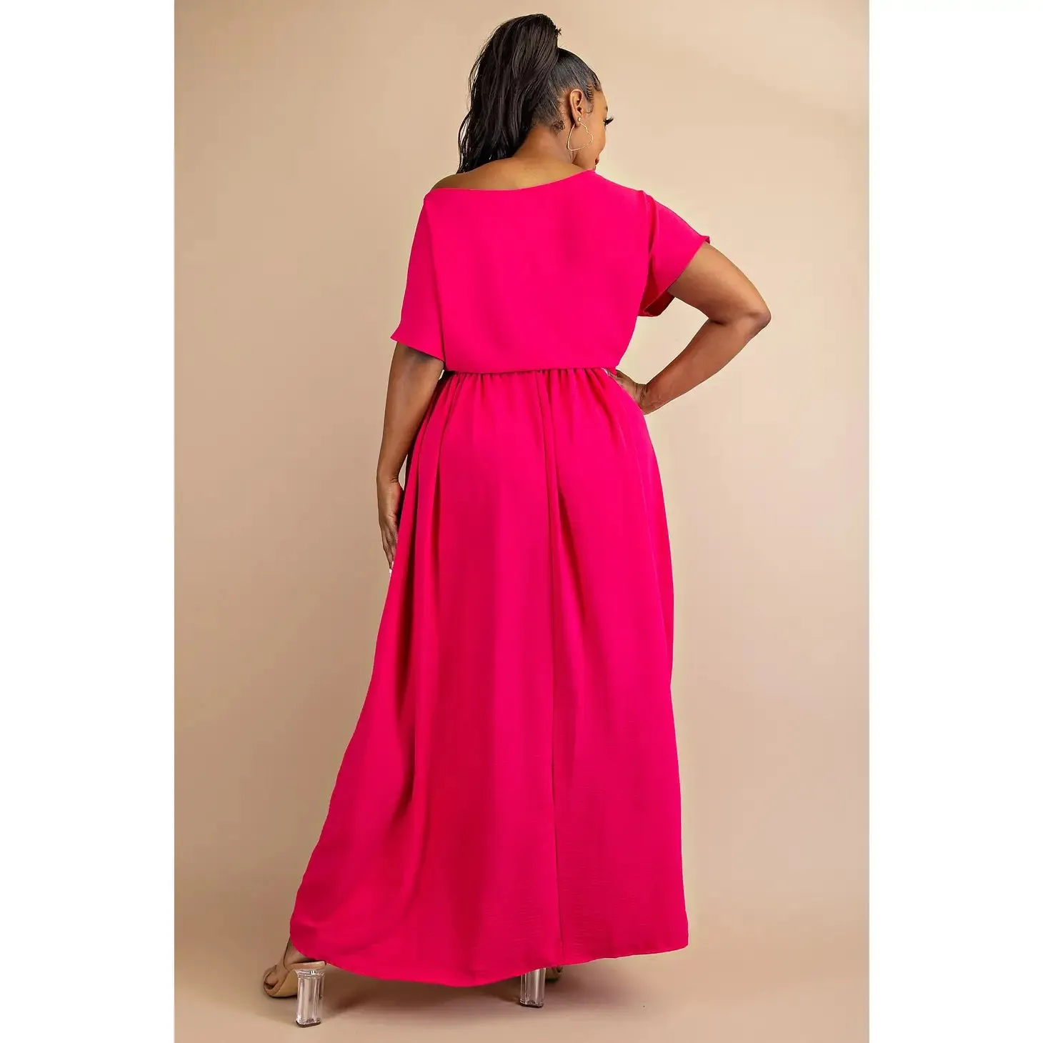 Anissa Off Shoulder Maxi Set - Plus Size