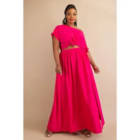 Anissa Off Shoulder Maxi Set - Plus Size