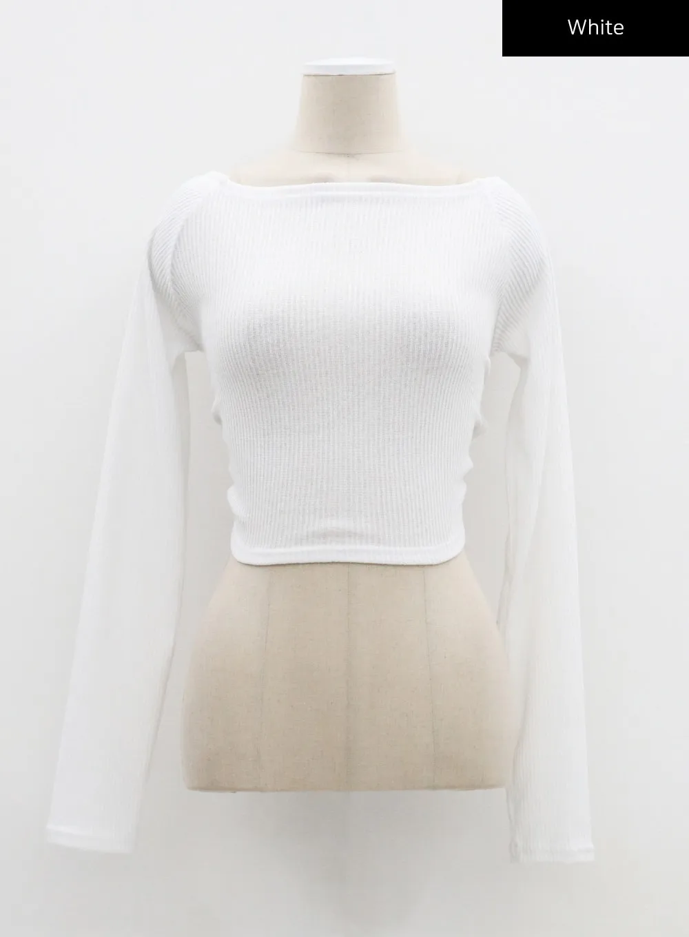 Back Tie Ribbed Knit Top CF316