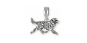 Bernese Mountain Dog Charm Slide Jewelry Sterling Silver Handmade Dog Charm Slide BMD32X-PNS