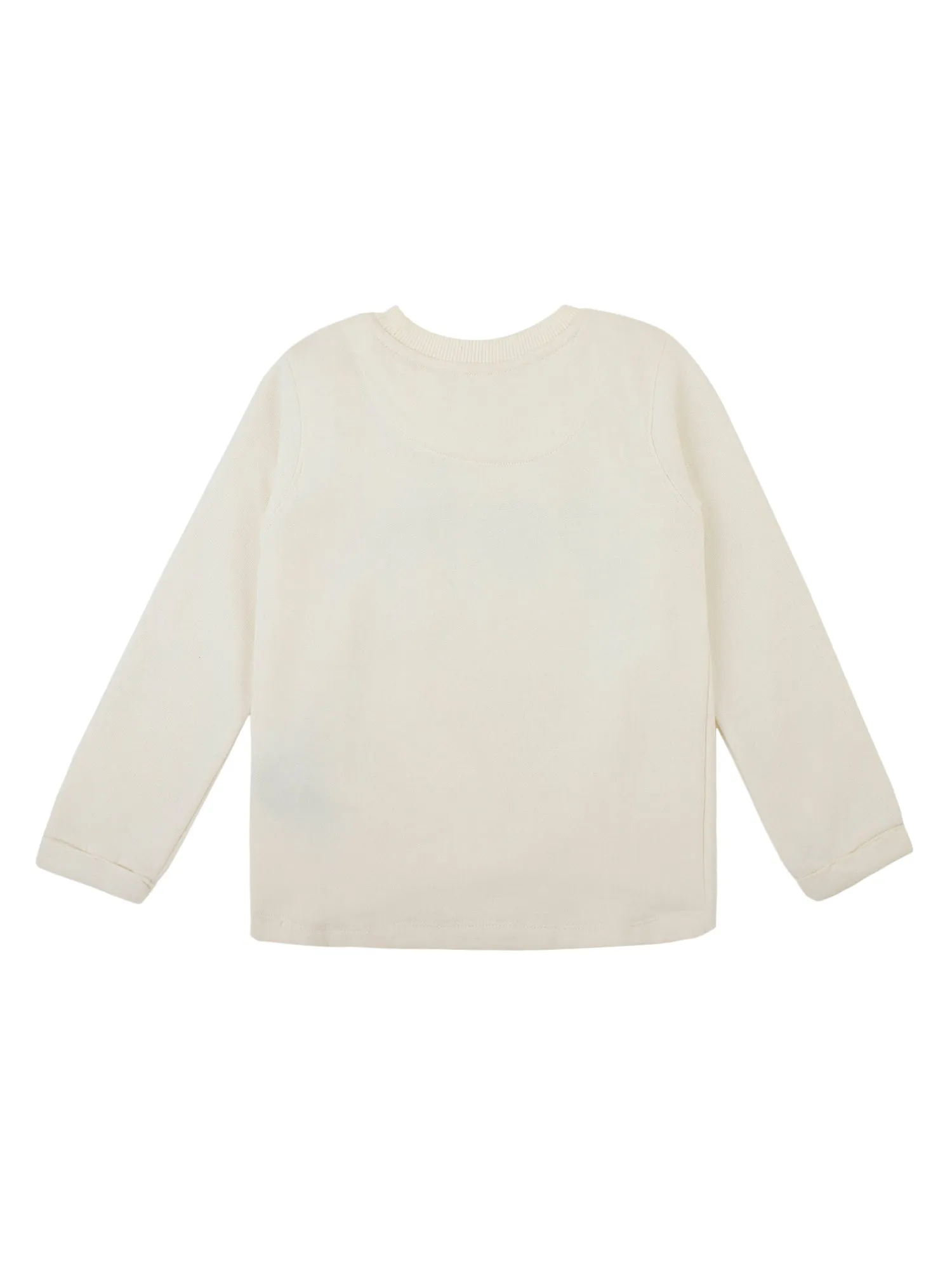 Cantabil  Girls Off White Sweatshirt