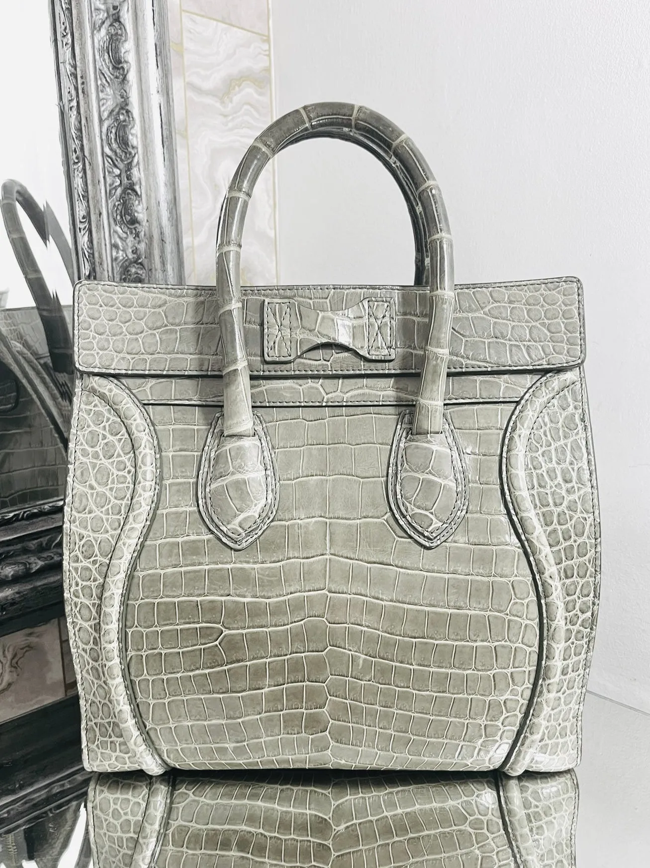 Celine Crocodile Skin Luggage Bag