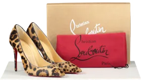 Christian Louboutin Kate 100 Leopard-print Pony Hair Pumps UK 3.5 EU 36.5 👠