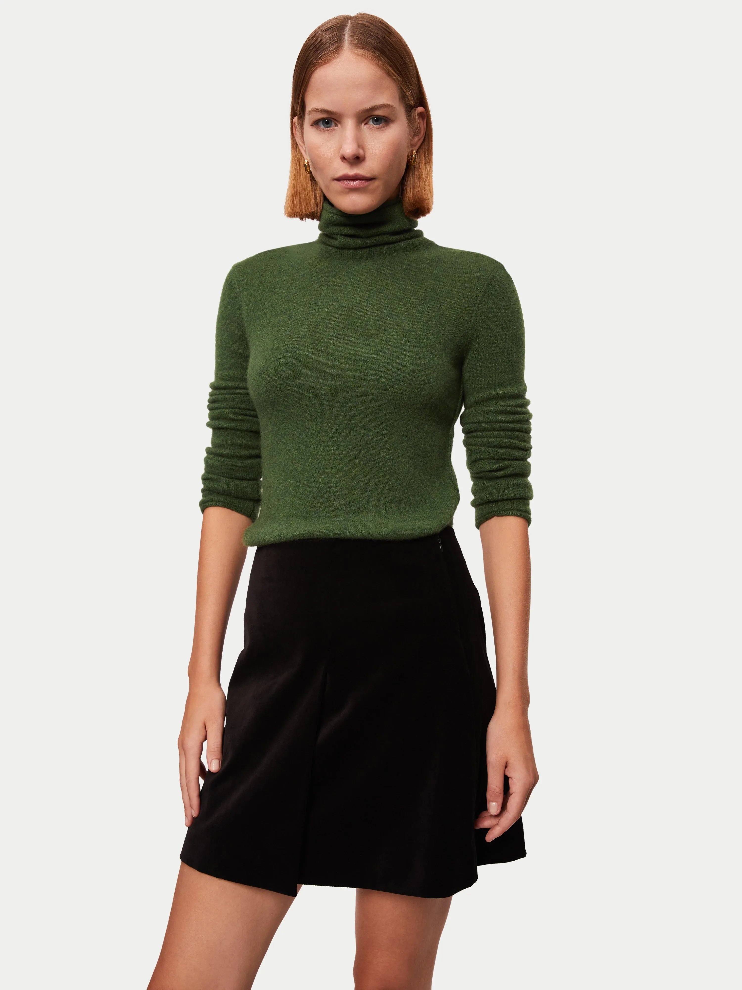 Cloud Cashmere Roll Neck | Green