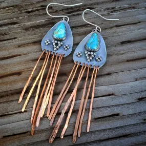 Copper Sun Wind Dancer Fringe Earrings