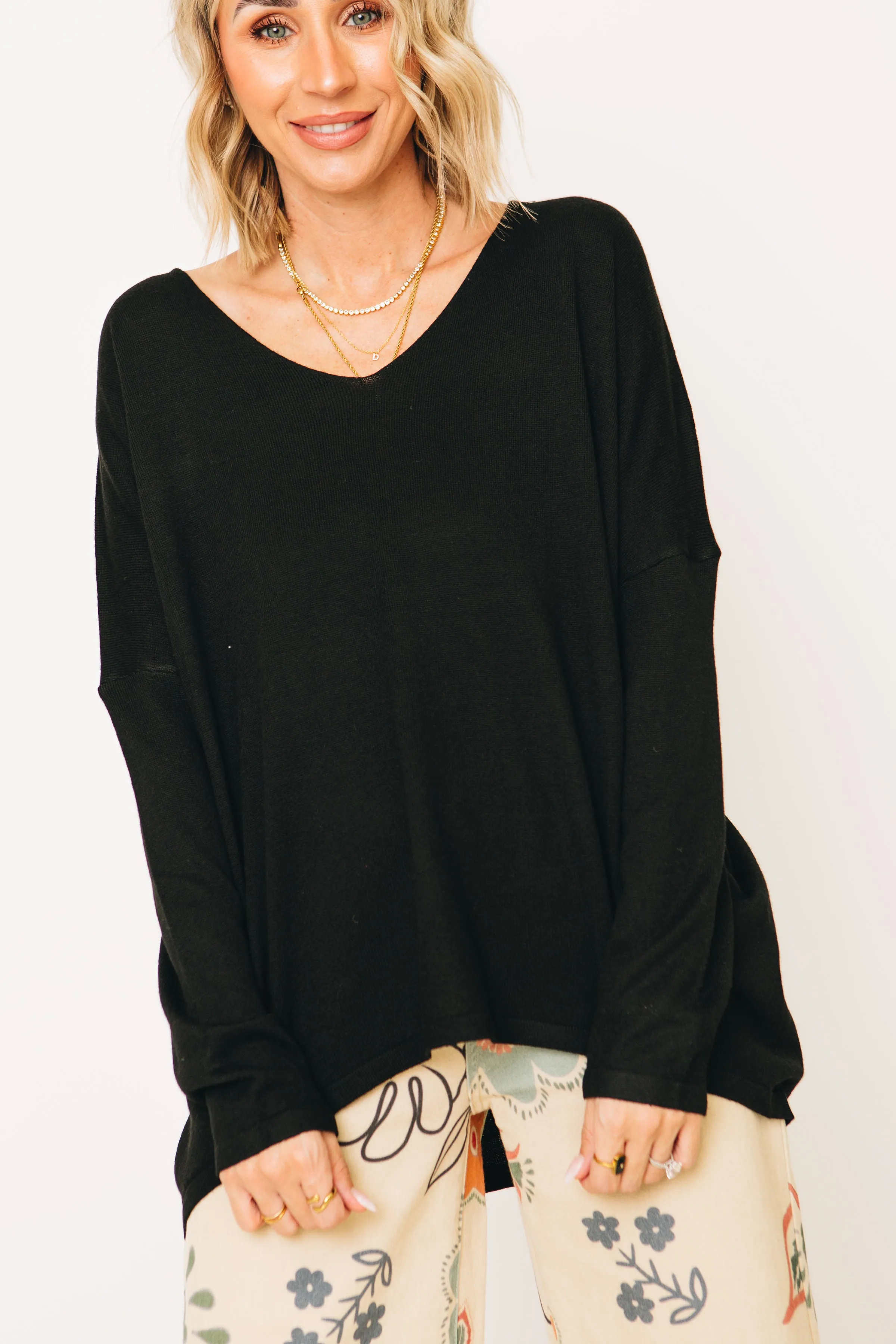 Drop Shoulder Long Sleeve Top (S-3XL)