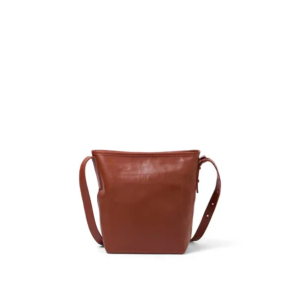 Dune Leather Crossbody Bucket Bag