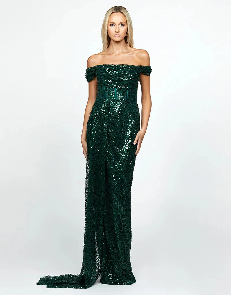 Ethel Cowl Neck Gown