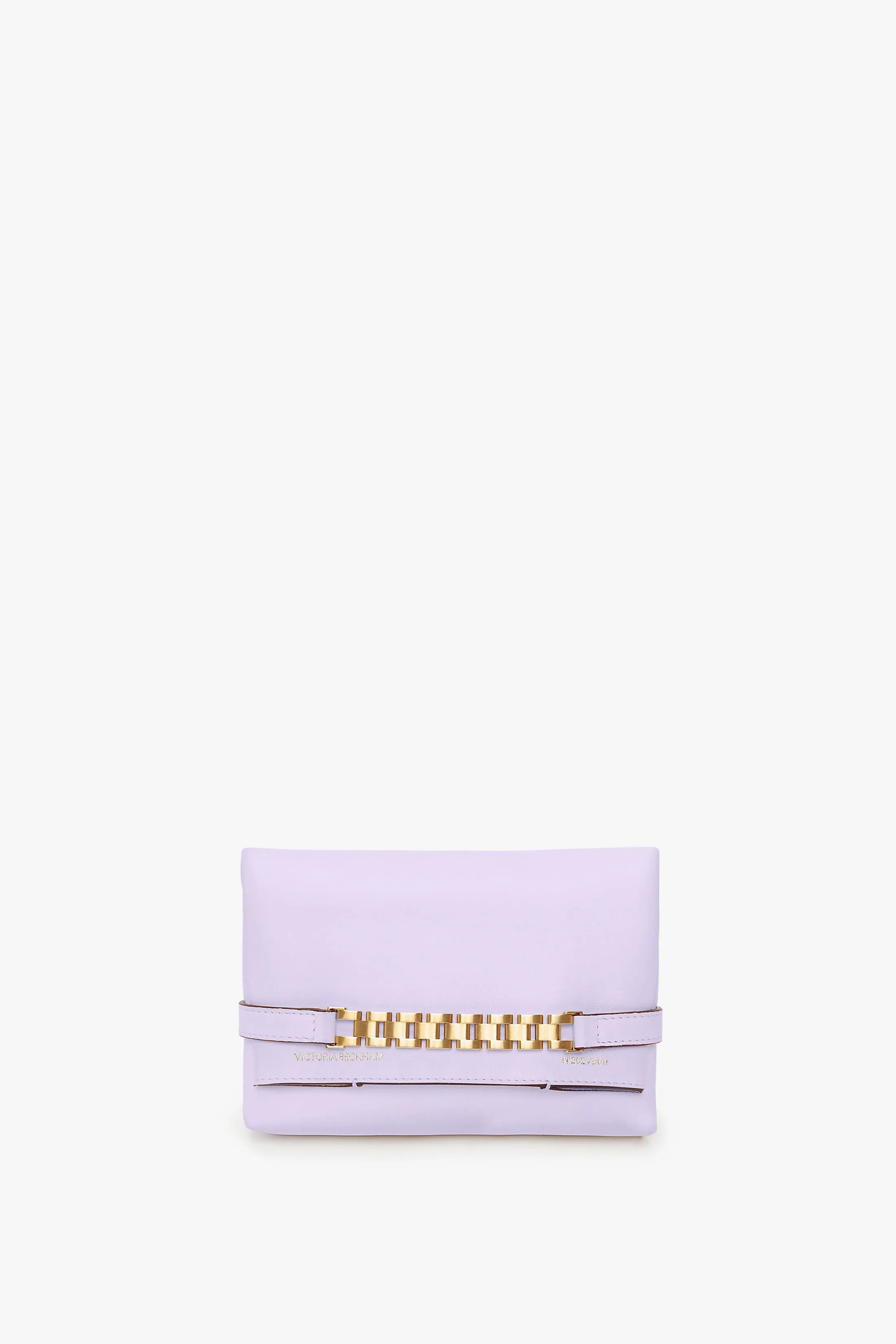 EXCLUSIVE Mini Chain Pouch With Long Strap In Lilac Leather