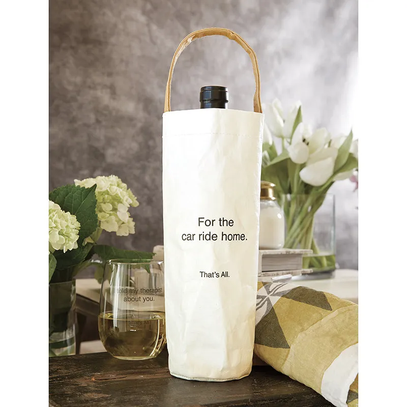 For the ride home-Wine Tote