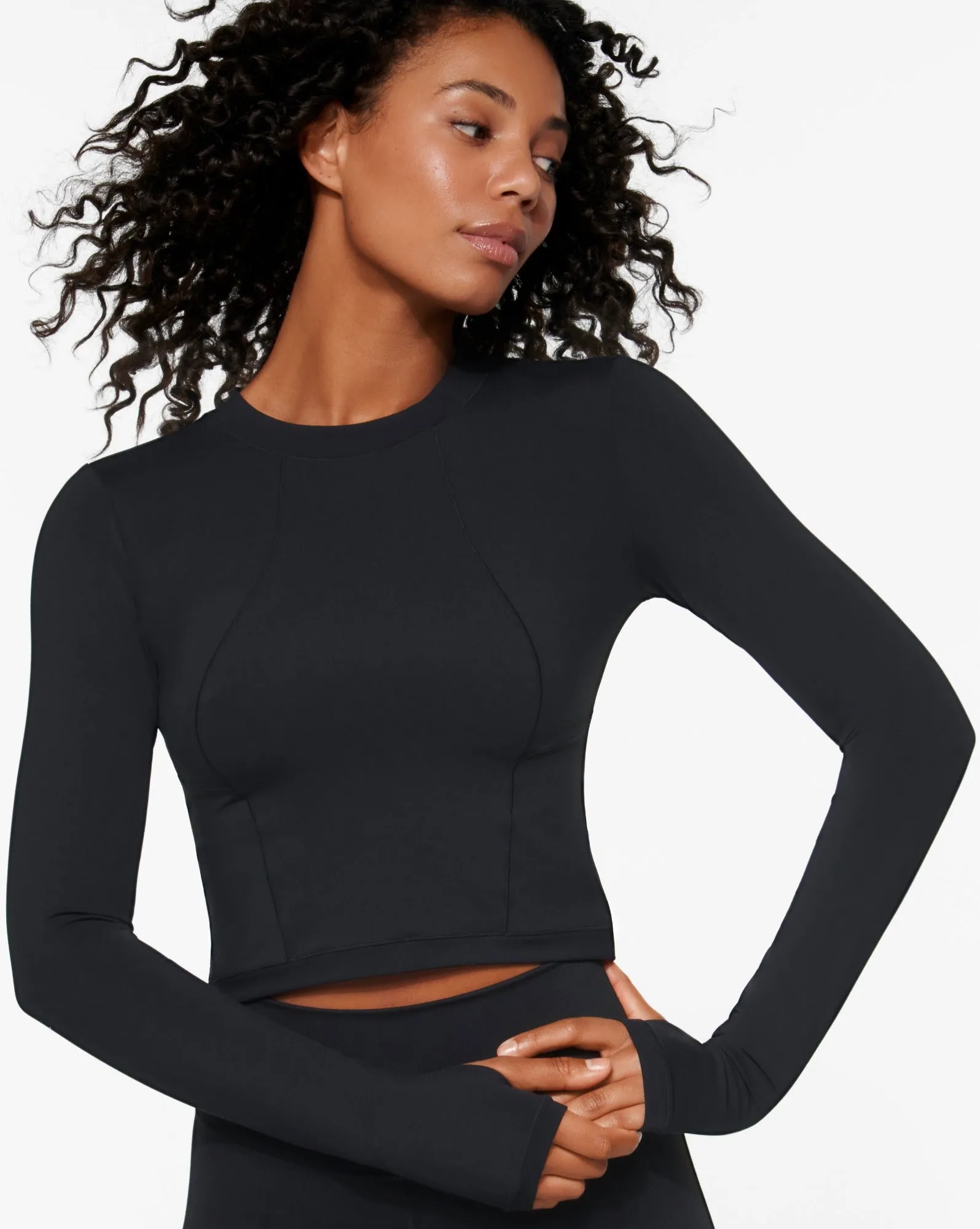 FREMONT LONG SLEEVE TOP BLACK