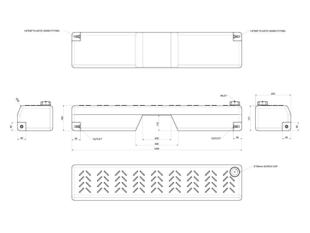 Front Runner Footwell Water Tank