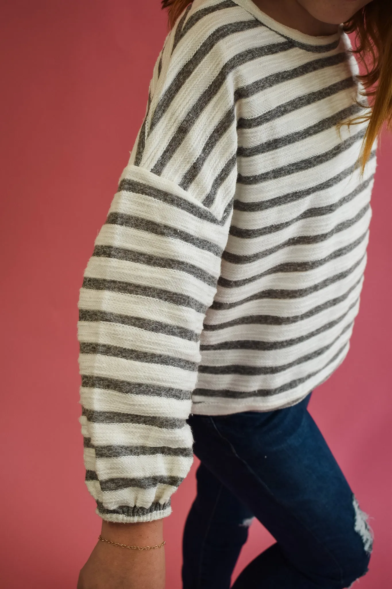 Girl's Beautiful Sounds Striped Top