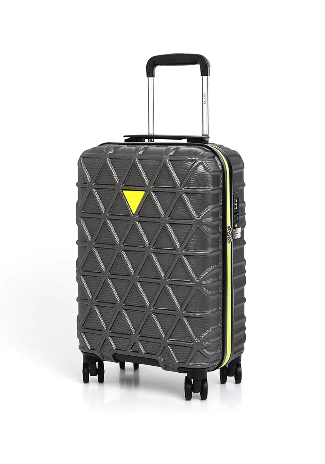 GUESS Le Disko Travel 18 8 Wheel Spinner Travel Case Gunmetal