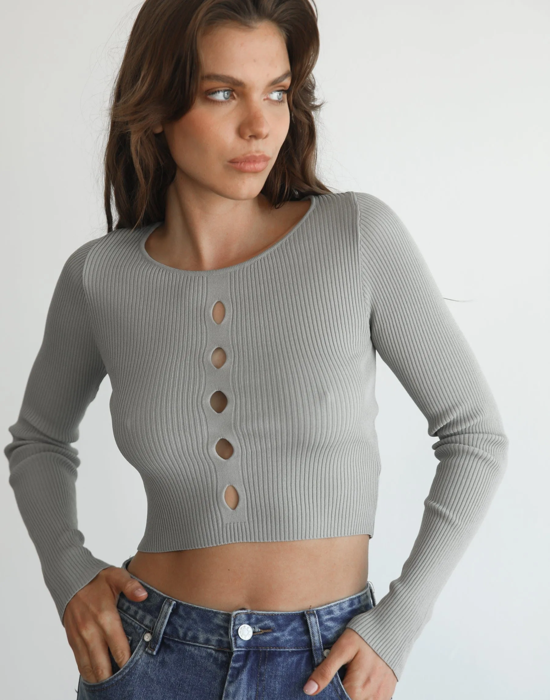 Jereena Long Sleeve Top (Sage)