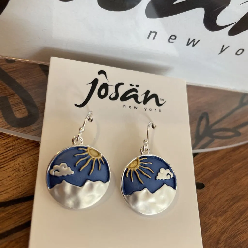 Josan SSW Blue Mountain, Cloud, & Sun Earrings