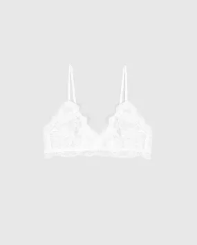 LACE BRA WITH TRIM / IVORY