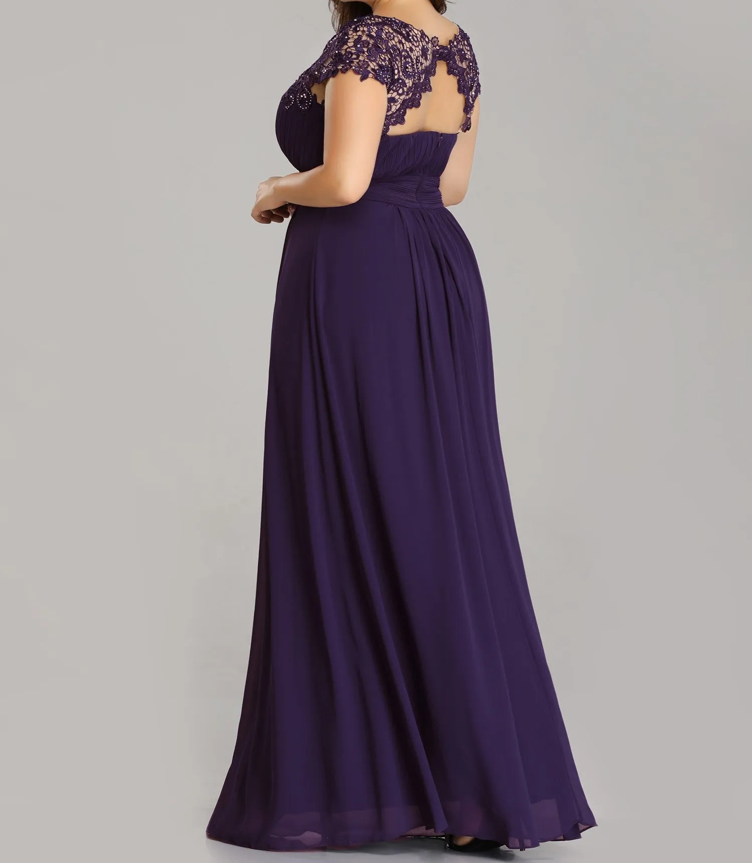 Long Chiffon/Lace Gown Size 6  Style 1009993