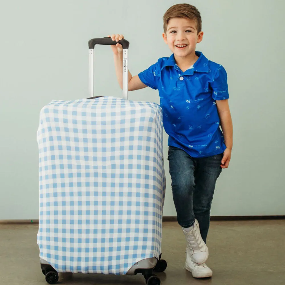 Luggage Cover - Blue Gingham