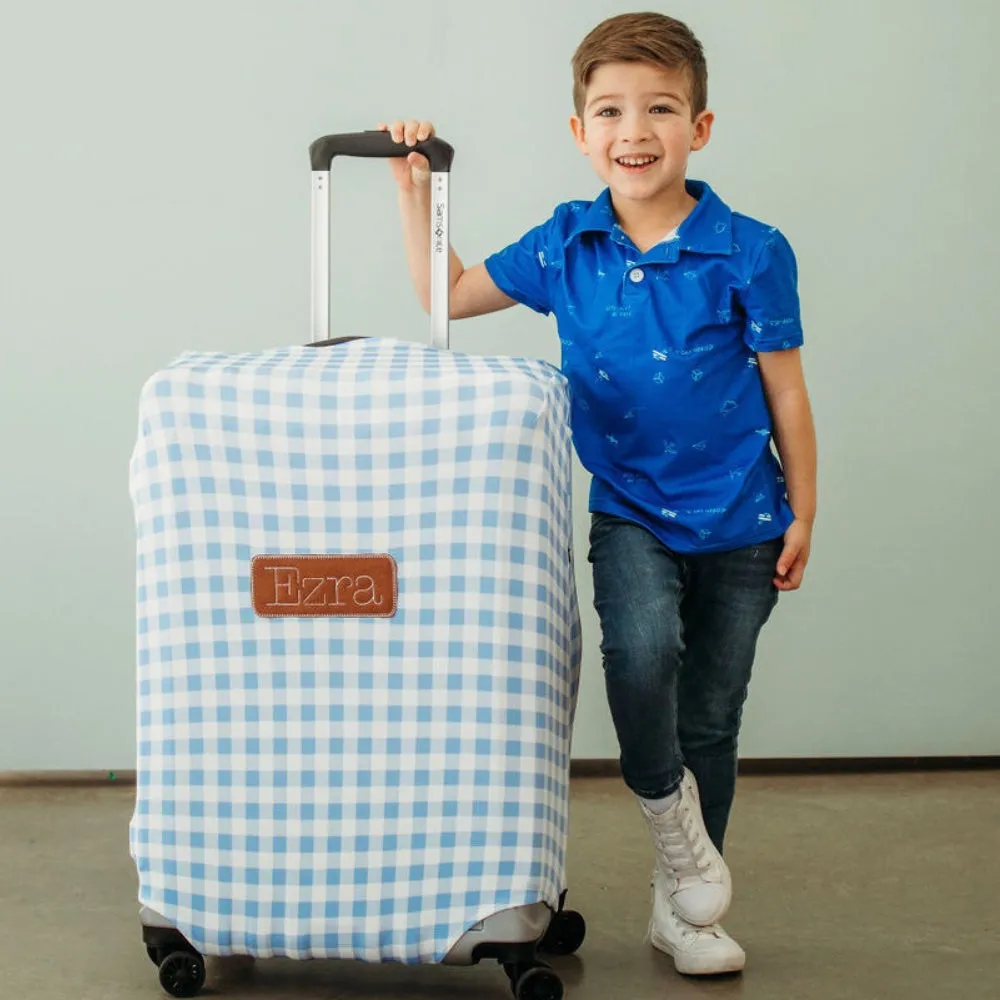 Luggage Cover - Blue Gingham