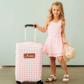 Luggage Cover - Pink Gingham