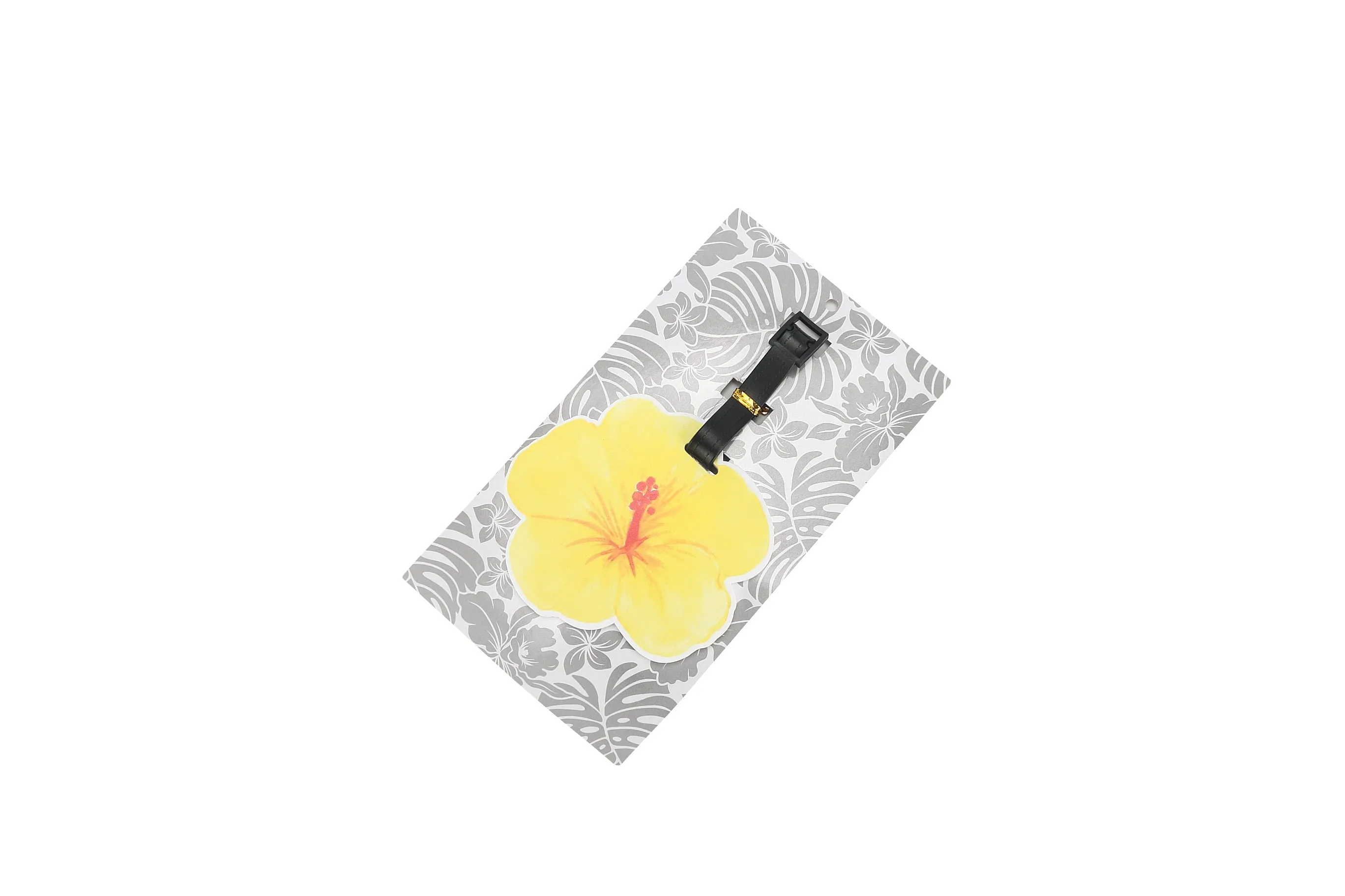 Luggage Tag Hibiscus White