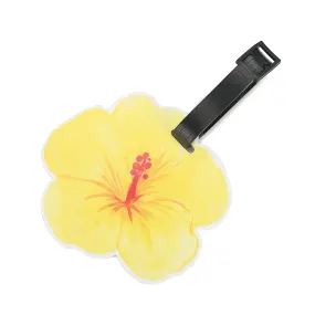 Luggage Tag Hibiscus White