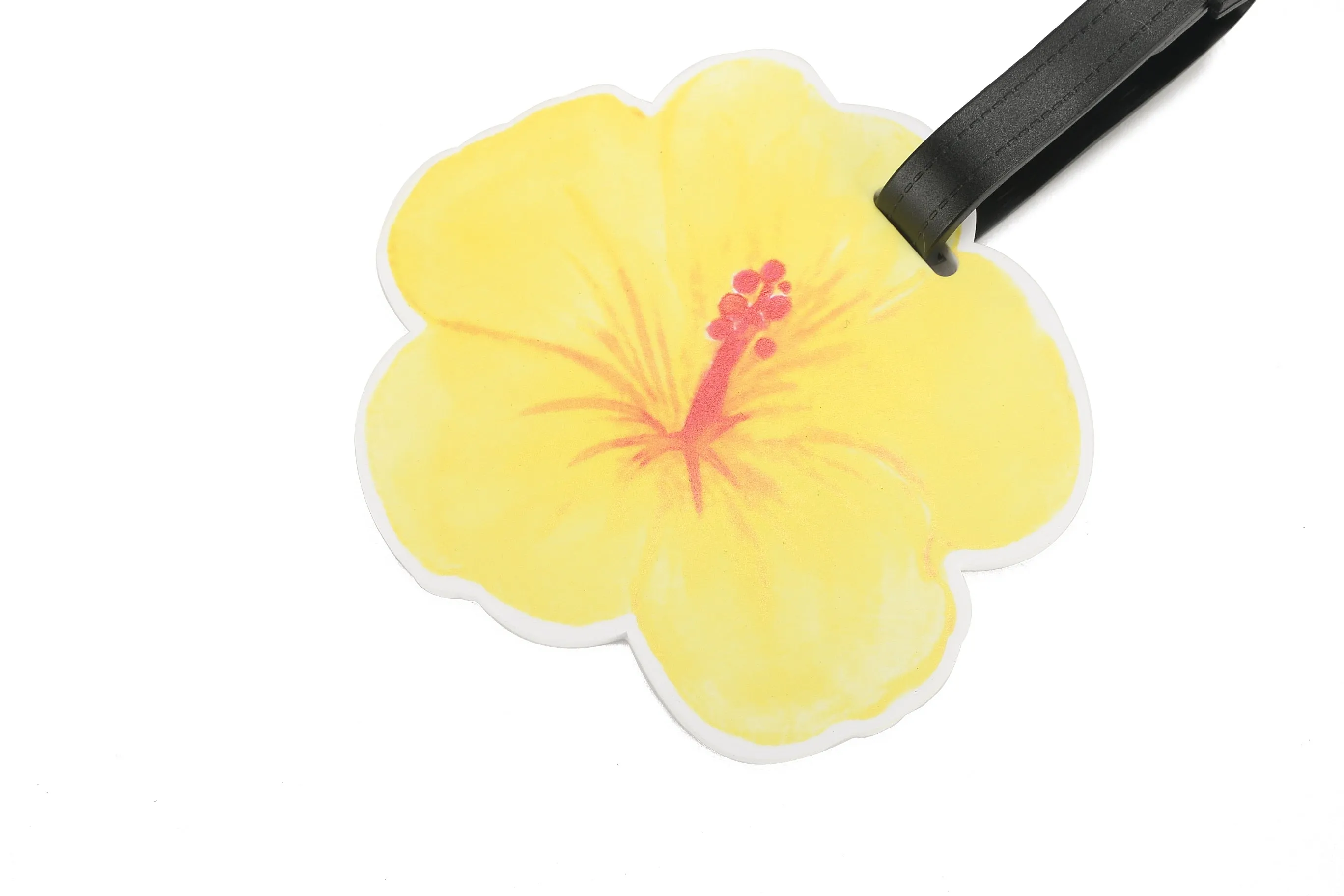 Luggage Tag Hibiscus White