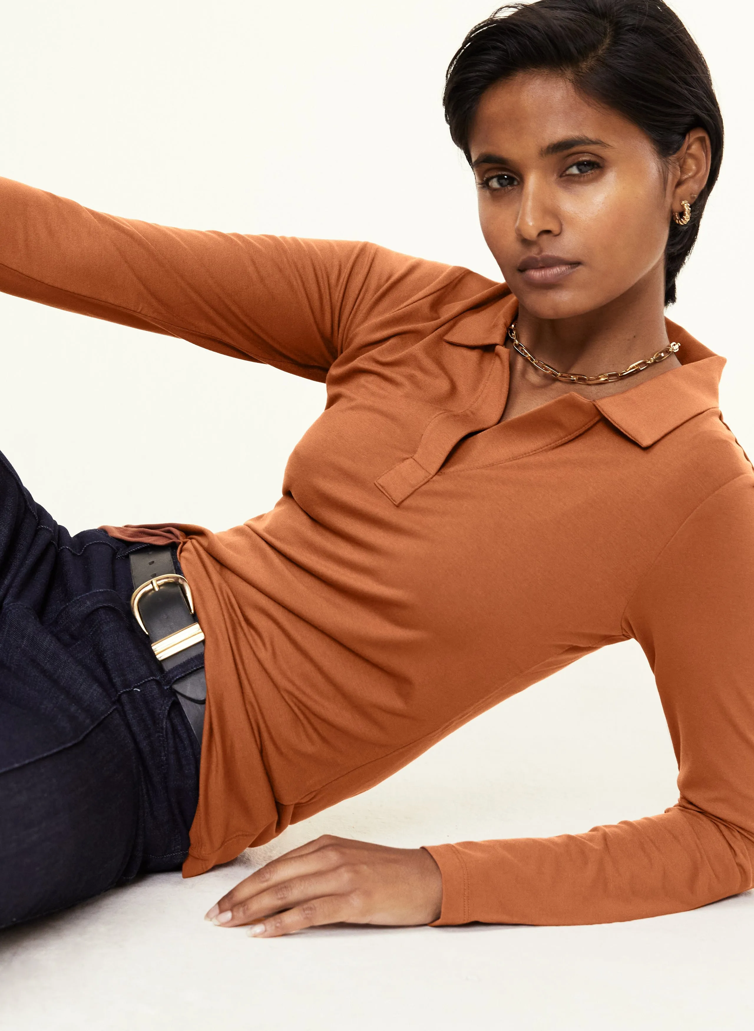 Mabel LENZING ECOVERO Top| Rust