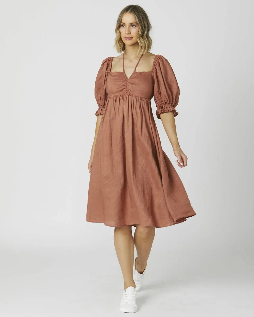 Mia Midi Dress Rosewood