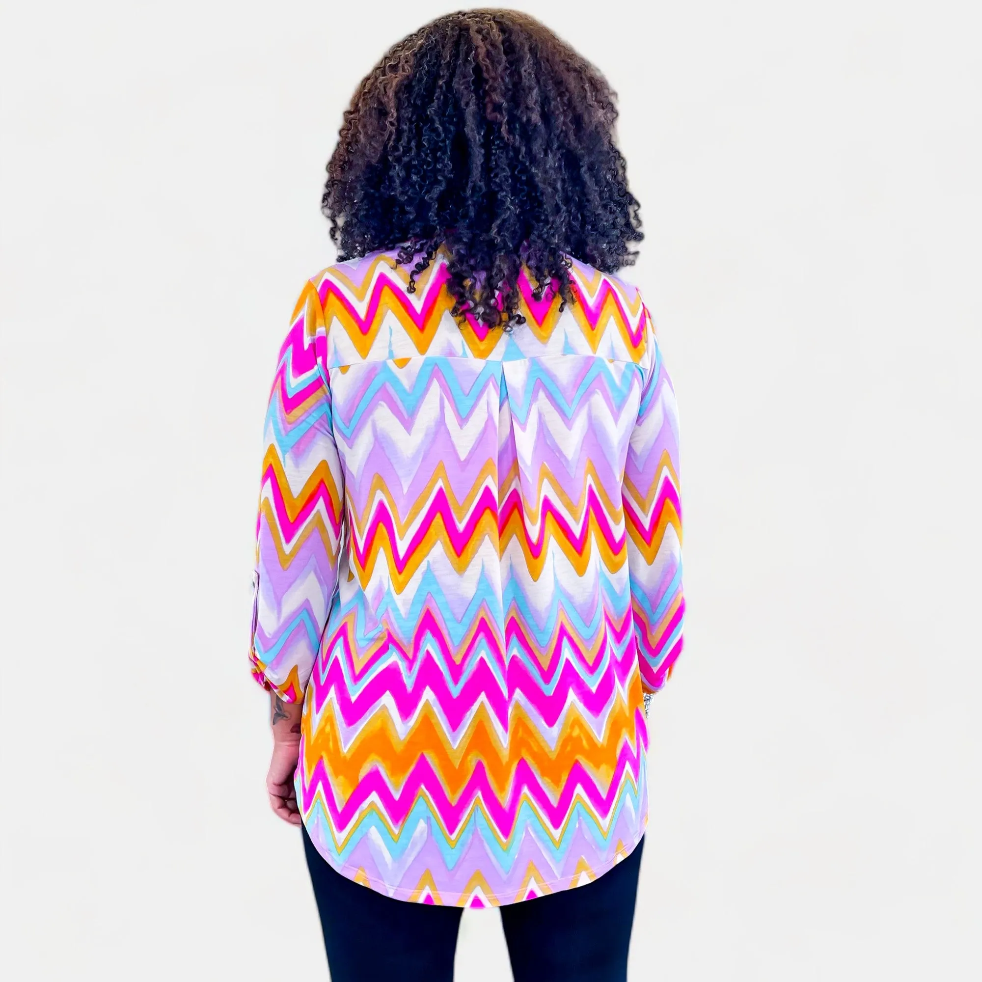 Multi Chevron Lizzy Top [NO RETURNS]