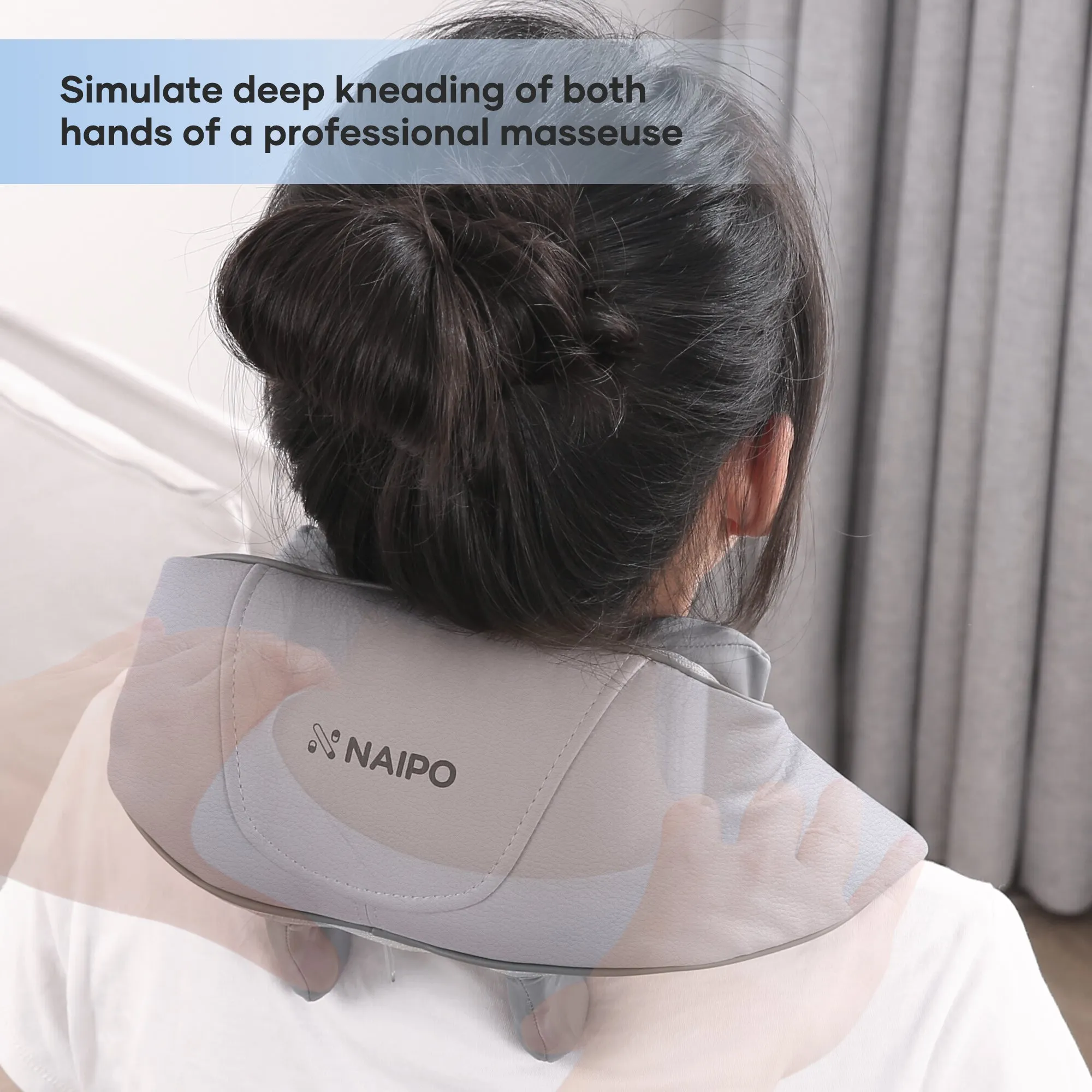 NAIPO oFree Shoulder Massager with Heat and Adjustable Straps