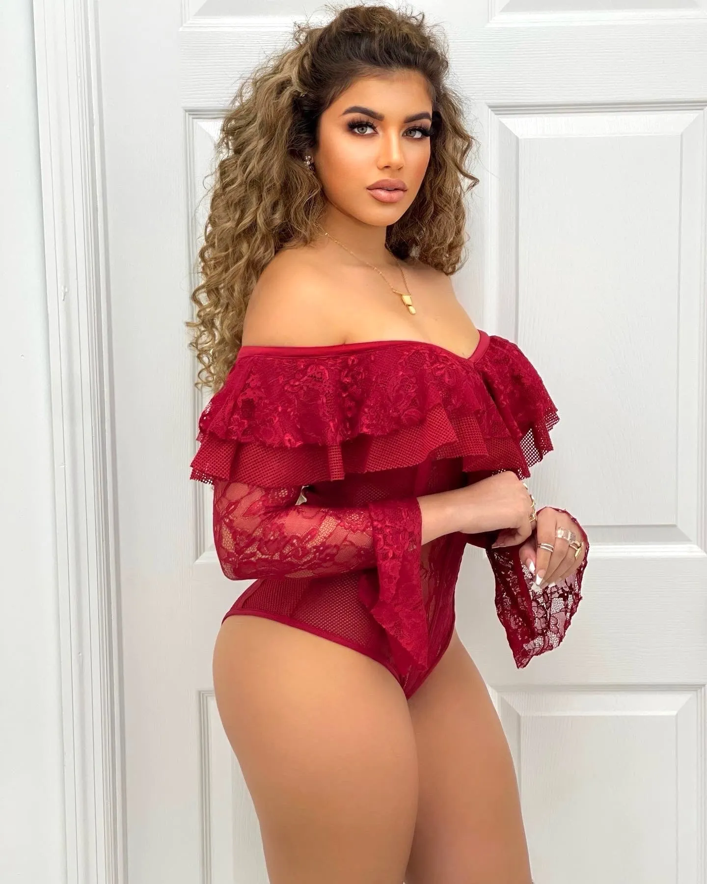 Nikita Off Shoulder Bell Sleeve Lace Bodysuit