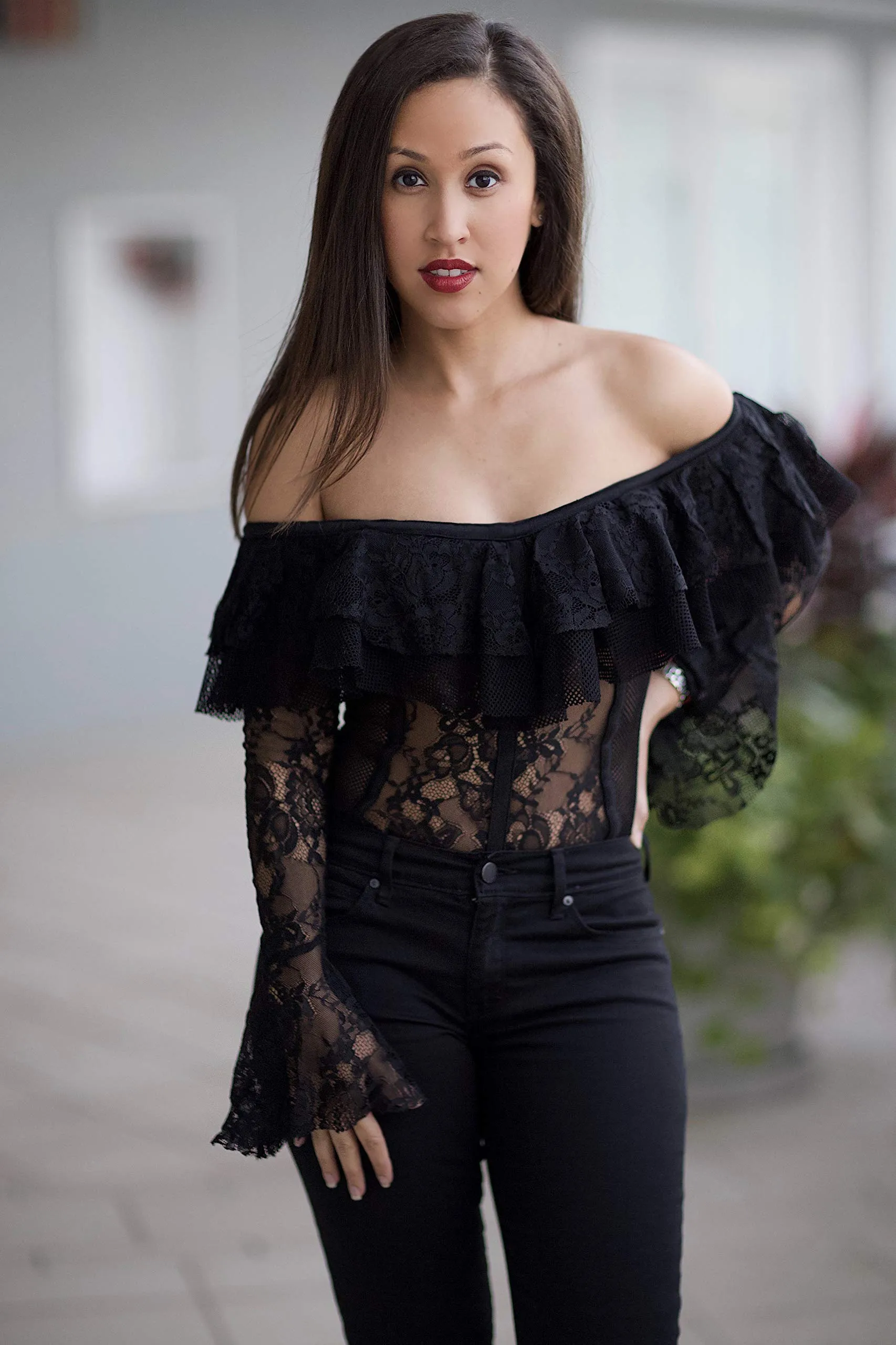 Nikita Off Shoulder Bell Sleeve Lace Bodysuit