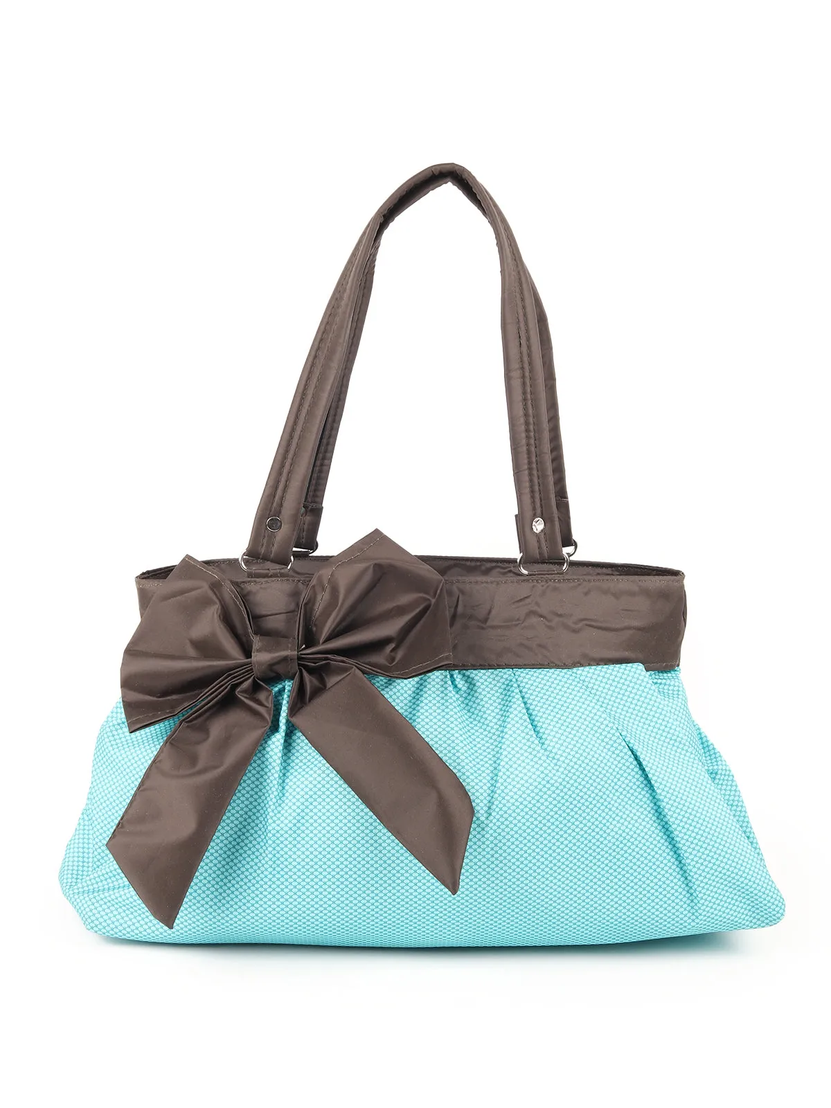 Odette Sea Blue Printed Hand Bag for Women