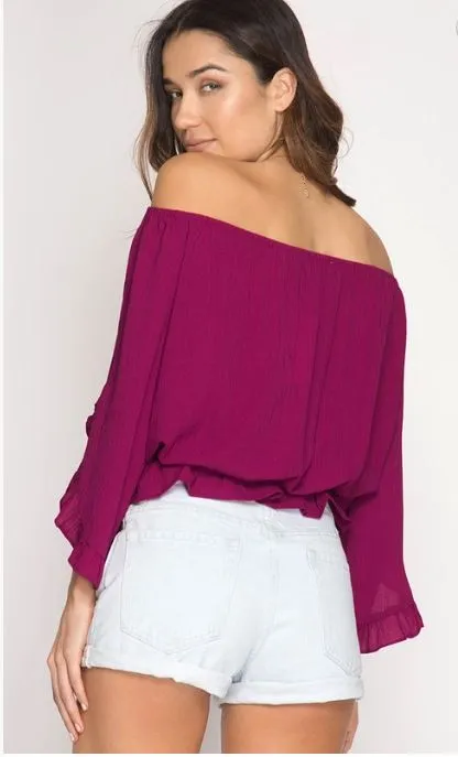 Off The Shoulder Ruffle Top