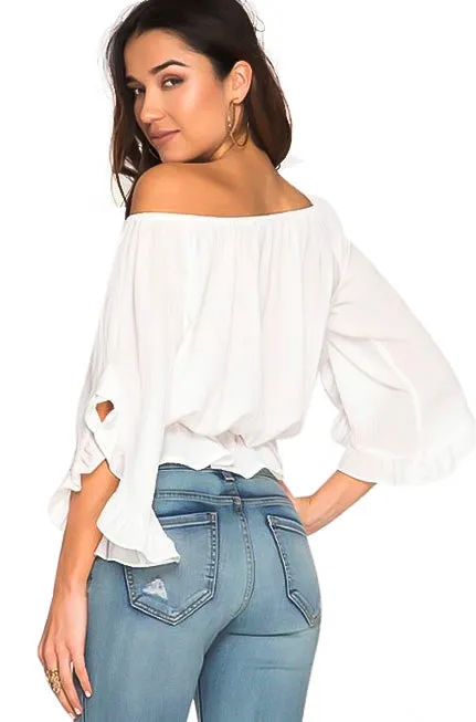 Off The Shoulder Ruffle Top