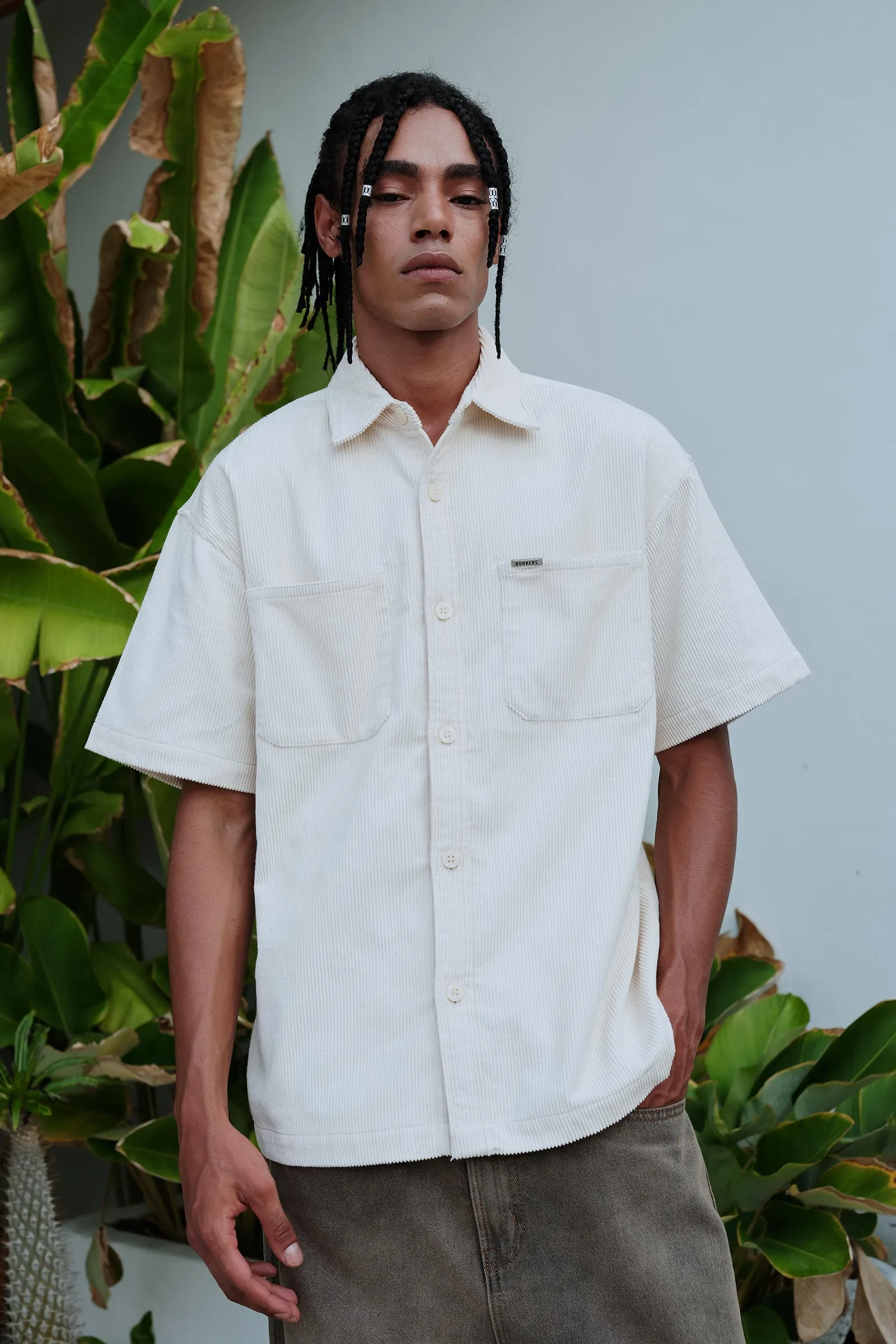 Off White Corduroy Shirt