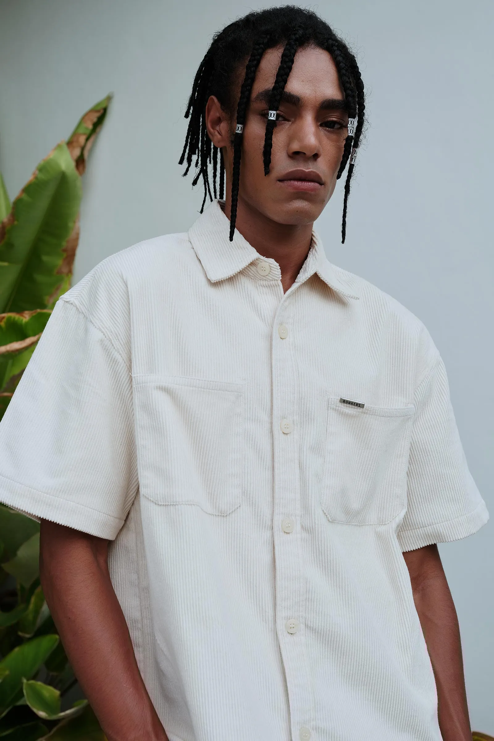 Off White Corduroy Shirt