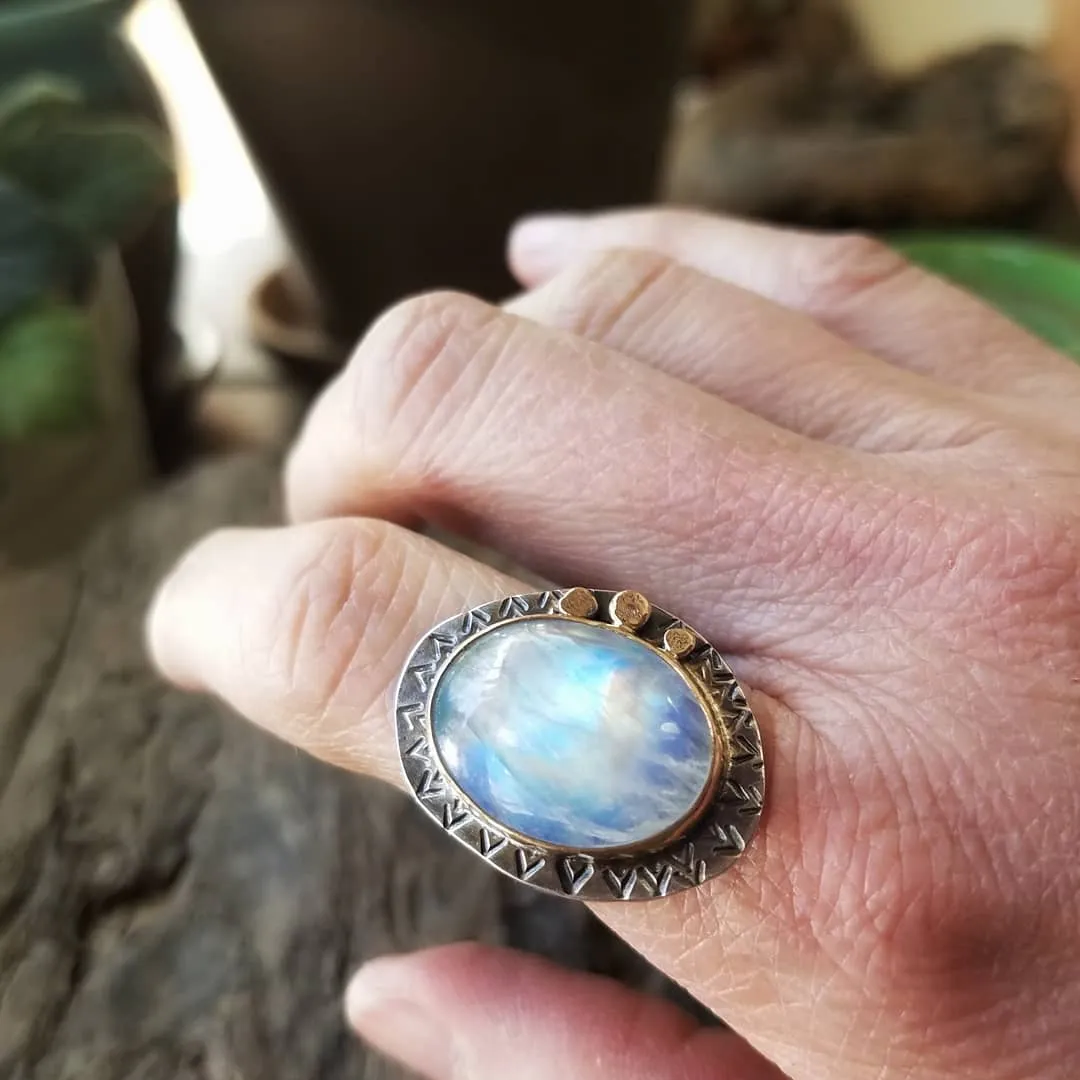 Path to the Midnight Moon moonstone ring