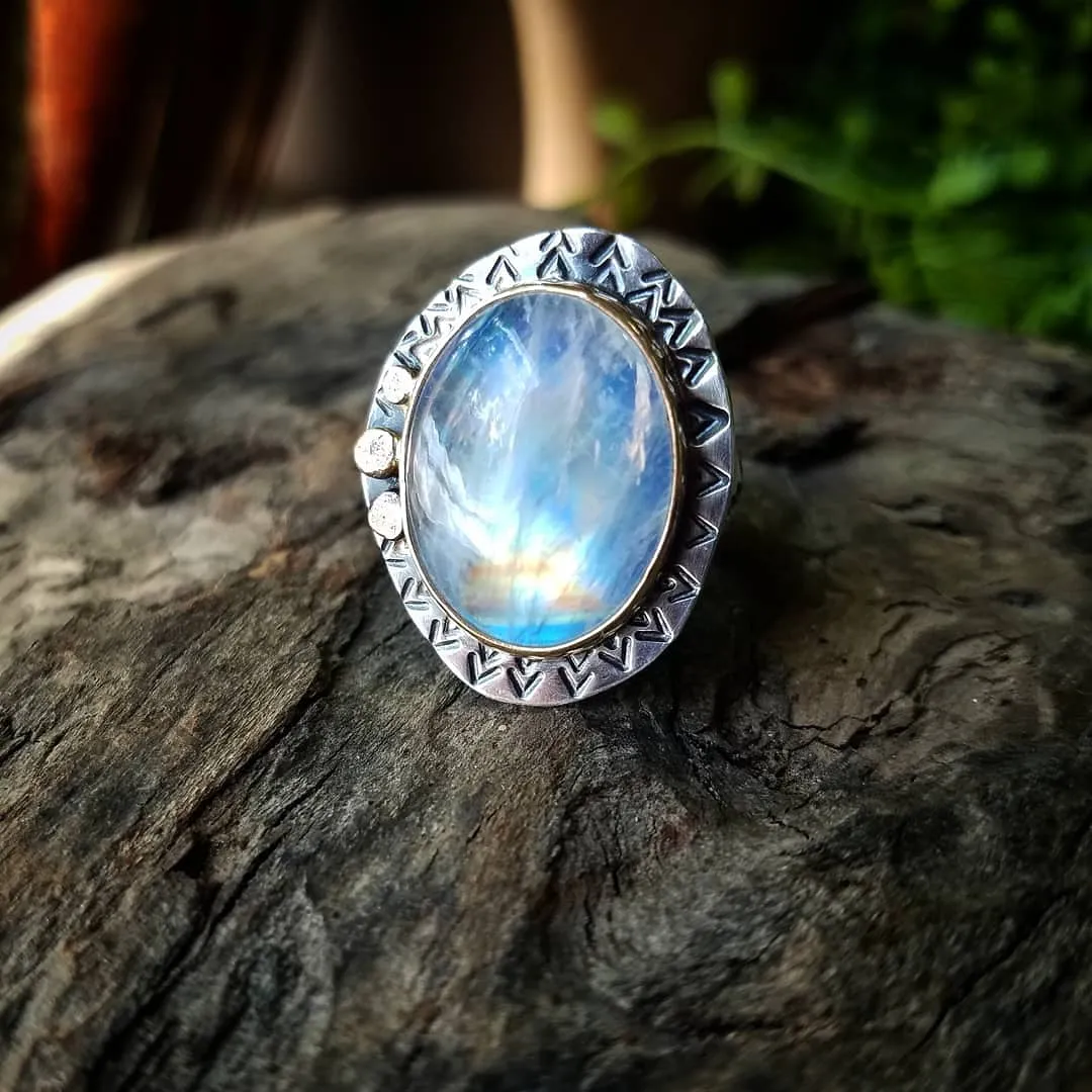 Path to the Midnight Moon moonstone ring