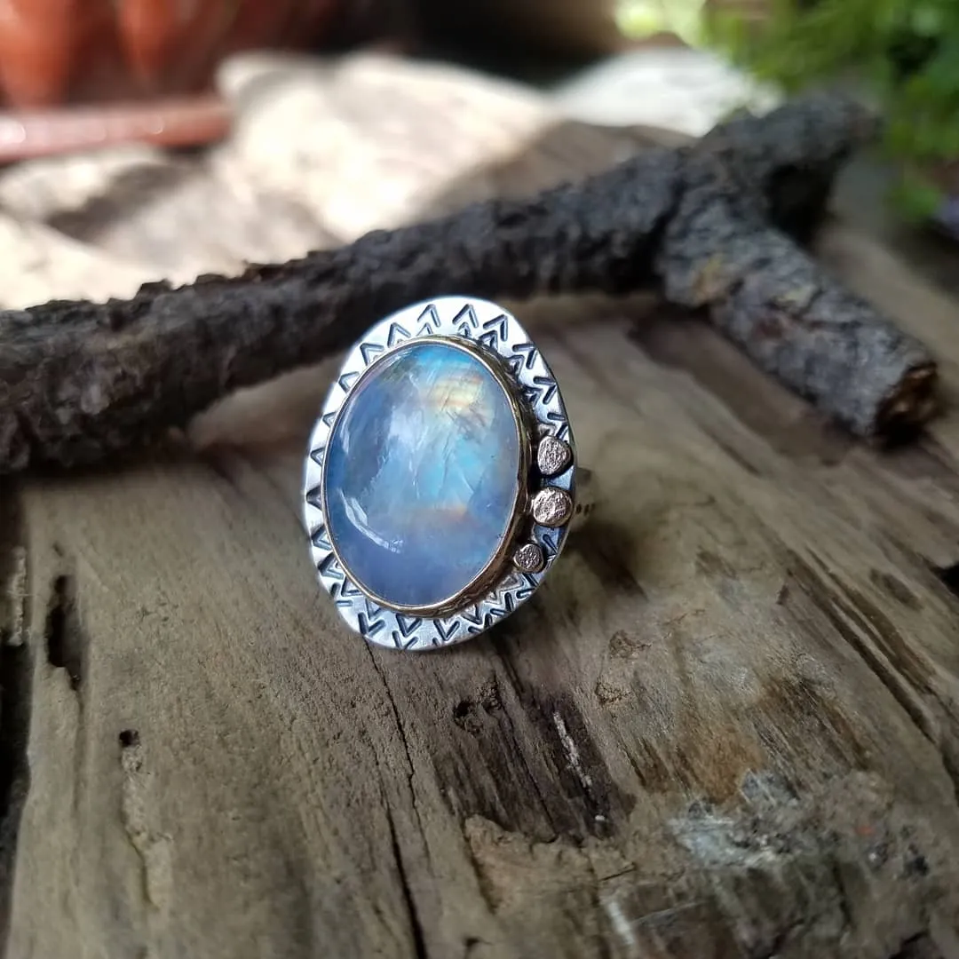 Path to the Midnight Moon moonstone ring