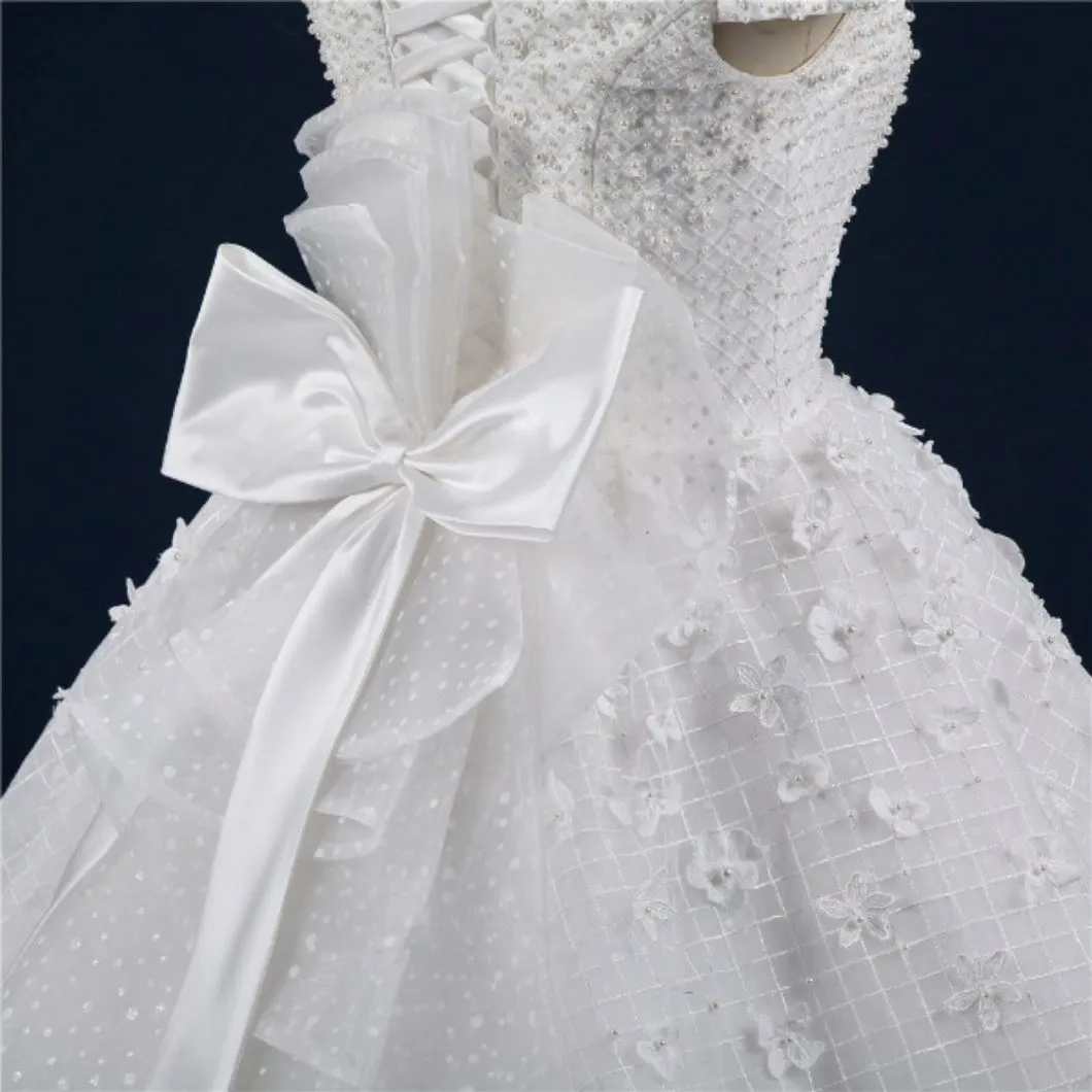 Pearled Ball Gown Wedding Dress