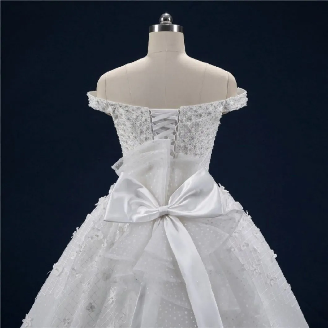 Pearled Ball Gown Wedding Dress