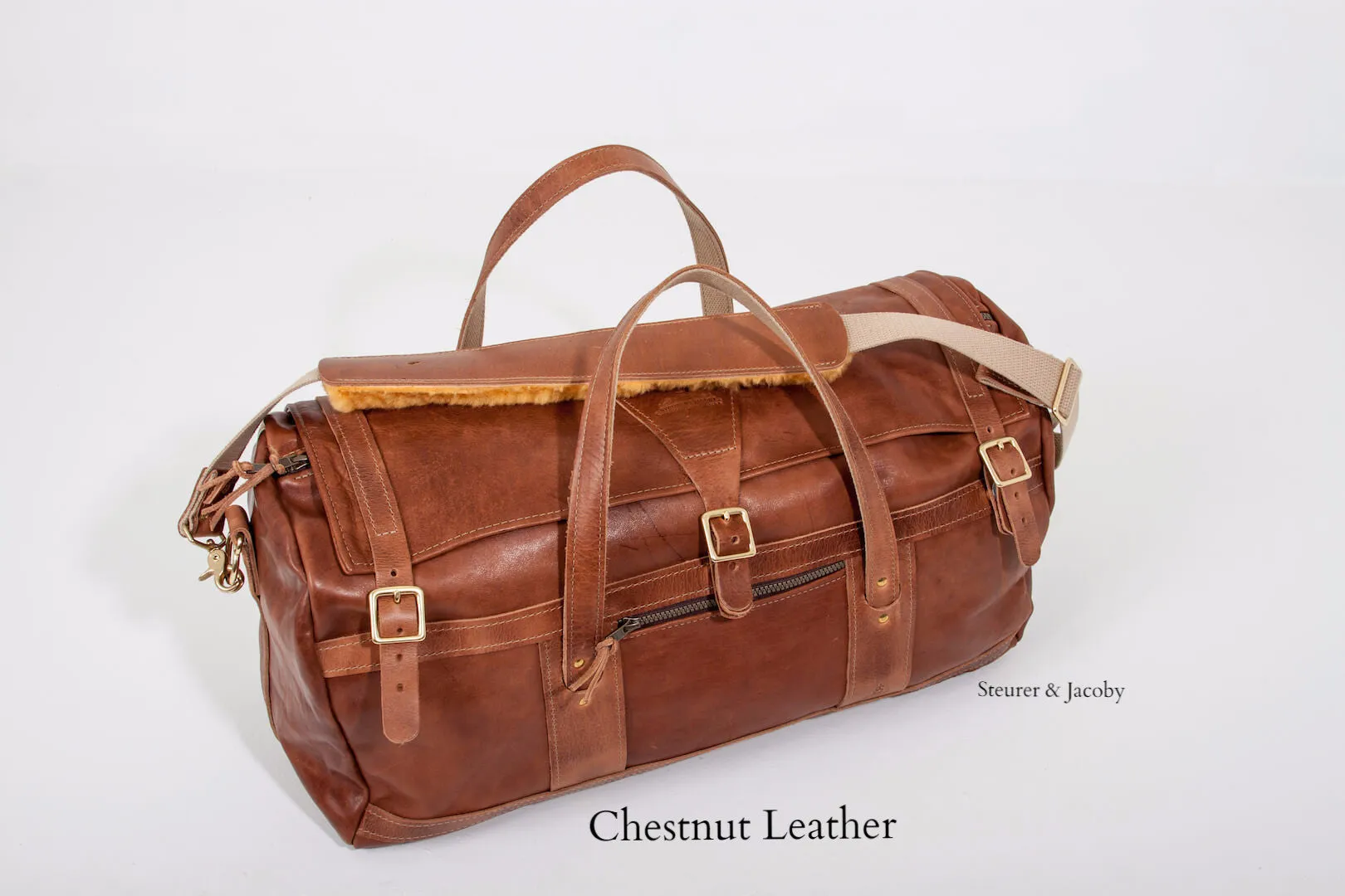 Premium Leather Tour Style Duffel Bag